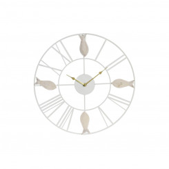 Настенные часы DKD Home Decor Металл МДФ Белые Спирали (39 х 3,5 х 39 см)