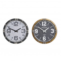Настенные часы DKD Home Decor Crystal Iron 2 шт. (40,5 x 10 x 40,5 см)
