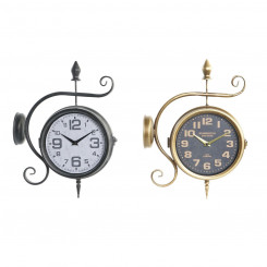 Настенные часы DKD Home Decor Station Iron Vintage, 2 шт. (29 x 10 x 39,5 см)