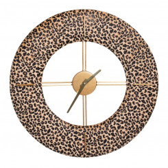 Настенные часы 48 x 3,5 x 48 см Синтетическая ткань Металл Леопард