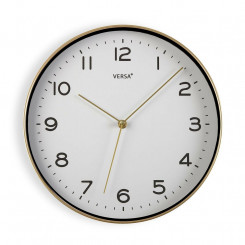 Wall Clock Versa Golden PU (30,5 x 4,3 x 30,5 cm)