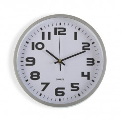 Wall Clock Versa Silver Plastic (4,2 x 30,5 x 30,5 cm)