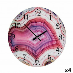 Настенные часы Мрамор Розовый Кристалл 30 х 4 х 30 см (4 шт.)