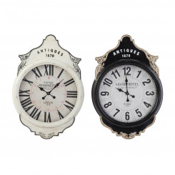 Настенные часы DKD Home Decor Кристалл Черный Белый Утюг (61 x 6 x 89 см)