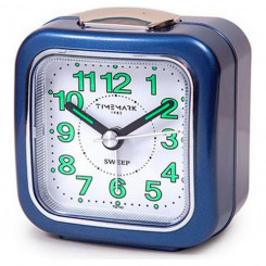 Аналоговый будильник с отметкой времени, синий (7,5 x 8 x 4,5 см)