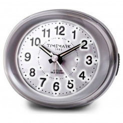Аналоговый будильник с отметкой времени, серебро (9 х 9 х 5,5 см)