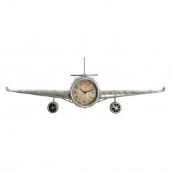 Wall Clock DKD Home Decor Aeroplane Metal Crystal (141 x 20 x 46.5 cm)
