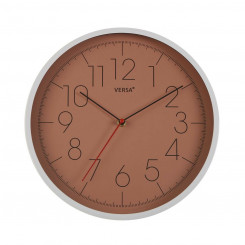 Wall Clock Versa Terracotta Plastic (4,3 x 30,5 x 30,5 cm)