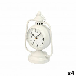 Zegar stołowy Lamp Valge Metall 17 x 25 x 11,3 cm (4 Ühikut)
