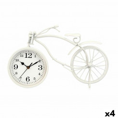 Zegar stołowy Jalgratas Valge Metall 36 x 22 x 7 cm (4 Ühikut)