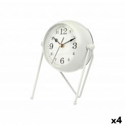 Zegar stołowy Valge Metall 18 x 21 x 12 cm (4 Ühikut)