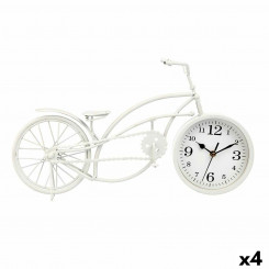 Zegar stołowy Jalgratas Valge Metall 42 x 24 x 10 cm (4 Ühikut)