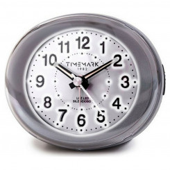 Аналоговый будильник с меткой времени, серый (9 x 9 x 5,5 см)