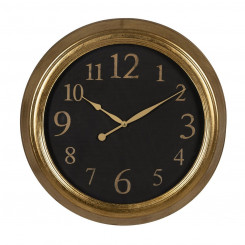 Wall clock Black Gold PVC Crystal Iron Wood MDF 47 x 5.5 x 47 cm