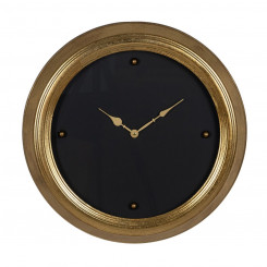 Wall clock Black Gold PVC Crystal Iron Wood MDF 46 x 6 x 46 cm