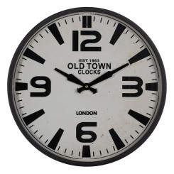 Wall clock White Black Iron 46 x 46 x 6 cm