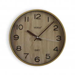 Wall clock Versa Light brown Plastic Quartz 4.8 x 31 x 31 cm
