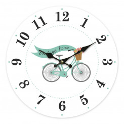Wall clock Versa Bicycle Wood 4 x 30 x 30 cm