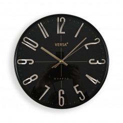 Настенные часы Versa Black Gold Пластик Кварц 4,3 x 30 x 30 см