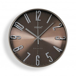 Wall clock Versa Silver Plastic Quartz 4.3 x 30 x 30 cm