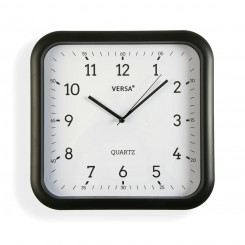 Wall clock Versa Black Plastic Quartz 3.5 x 28.5 x 29.5 cm