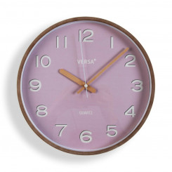 Wall clock Versa Pink Plastic Quartz 4.3 x 30 x 30 cm