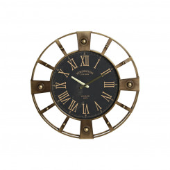 Wall clock Home ESPRIT Black Golden Iron Vintage 60 x 8 x 60 cm