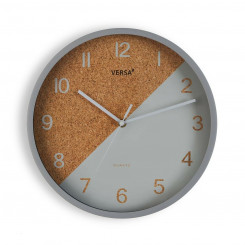 Wall clock Versa Cork Gray Plastic mass 4.5 x 30 x 30 cm