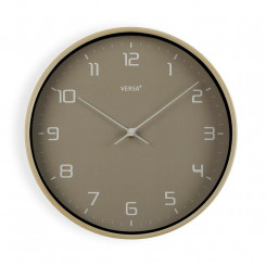 Wall clock Versa Gray Wood 30.5 x 4.3 x 30.5 cm Quartz Polyurethane