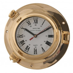 Настенные часы DKD Home Decor Кристалл Золотой Винтаж Латунь (23 x 7 x 23 см)