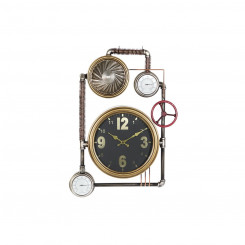 Настенные часы DKD Домашний декор Клапаны Кристалл Золотое железо (50,5 x 12 x 73 см)