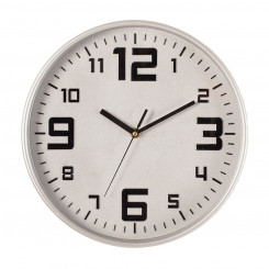 Table clock Atmosphera Silver polypropylene (Ø 30 cm)