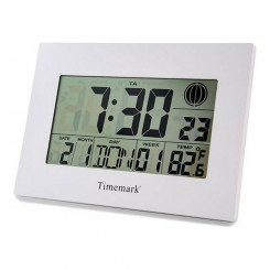 Настенные часы с термометром, отметкой времени, белые (24 х 17 х 2 см)