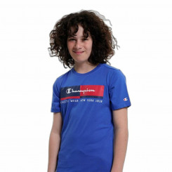 Детская футболка с коротким рукавом Champion Crewneck, синяя