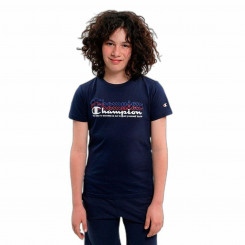 Детская футболка с коротким рукавом Champion Crewneck, синяя