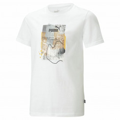 Детская футболка с коротким рукавом Puma Essentials+ Street Art Grap White