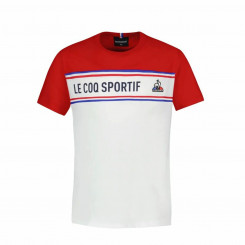 Детская футболка с коротким рукавом Le coq sportif N°2 Tricolore White