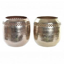 Vase DKD Home Decor Copper Golden Aluminium Arab (24 x 24 x 22 cm) (2 Units)  