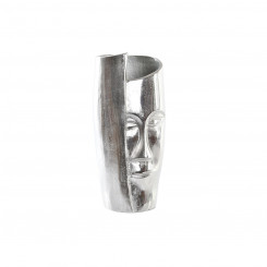 Vase DKD Home Decor Face Silver Aluminium Modern (15 x 13 x 31 cm)