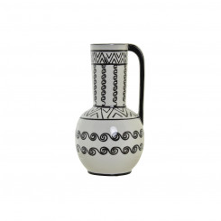 Vase DKD Home Decor Porcelain Black White Colonial (15 x 15 x 28 cm)