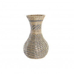 Vase DKD Home Decor Natural Grey Fibre (25 x 25 x 41 cm)