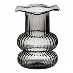 Vase Grey Glass 16,5 x 16,5 x 25 cm