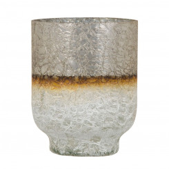 Vase Crystal Golden White 15 x 15 x 19 cm