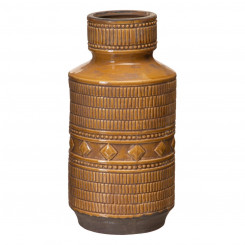 Vase 18,5 x 18,5 x 36 cm Ceramic Mustard