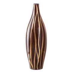 Vase 20 x 20 x 58,5 cm Zebra Ceramic Golden Brown