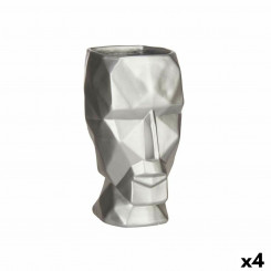 Ваза 3D Face Silver Polyresin 12 x 24,5 x 16 см (4 шт.)