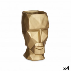 Ваза 3D Face Golden Polyresin 12 x 24,5 x 16 см (4 шт.)