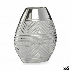 Ваза Ширина Серебро Керамика 9,8 x 26,5 x 22 см (6 шт.)