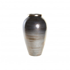 Vase DKD Home Decor 25 x 25 x 43 cm Crystal Aluminium Multicolour Modern