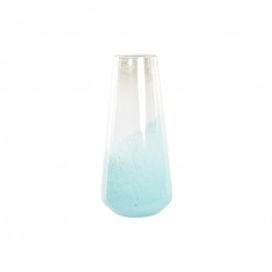Vase DKD Home Decor Crystal Blue Mediterranean (20 x 20 x 46 cm)
